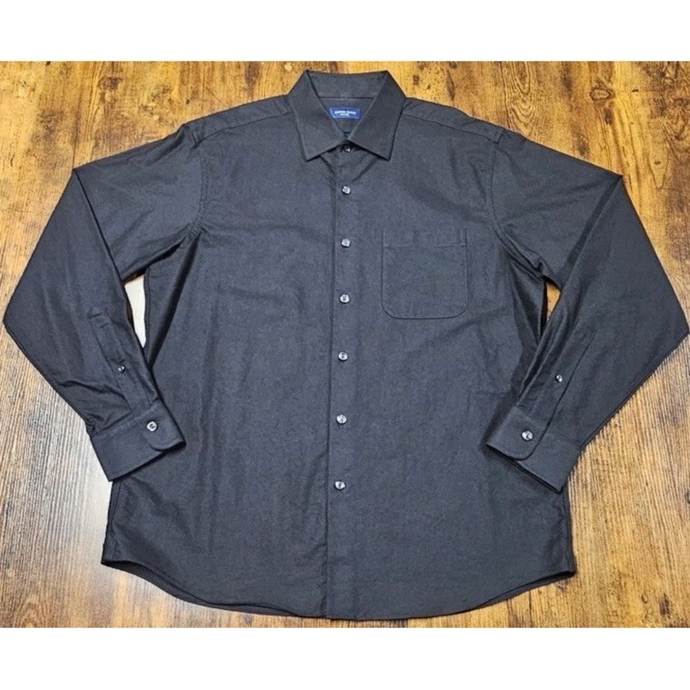 Proper Cloth Shirt Men's Sz XL Black Slim Fit Collar Button Up Casual